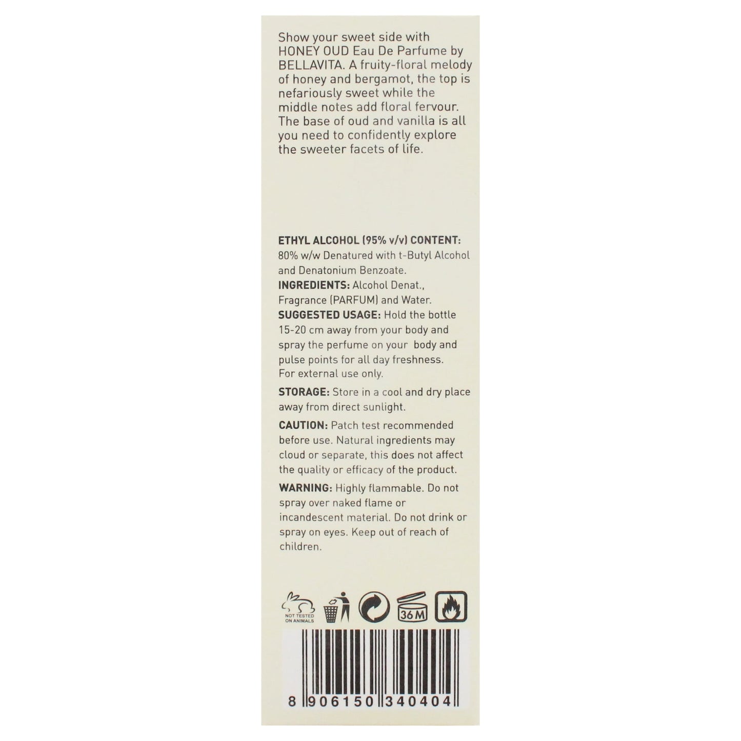 BellaVita Honey Oud Eau De Parfum Unisex Perfume