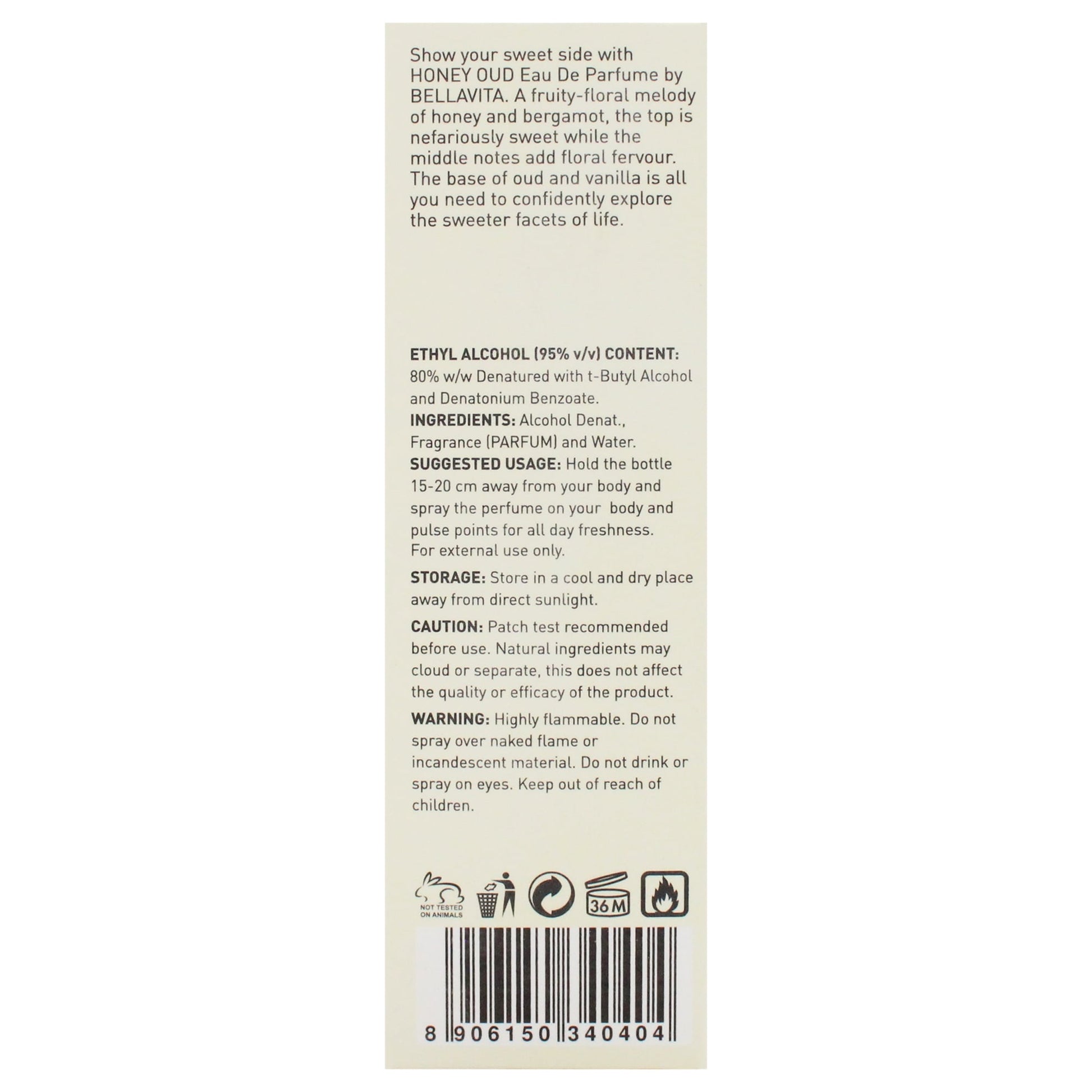 BellaVita Honey Oud Eau De Parfum Unisex Perfume 