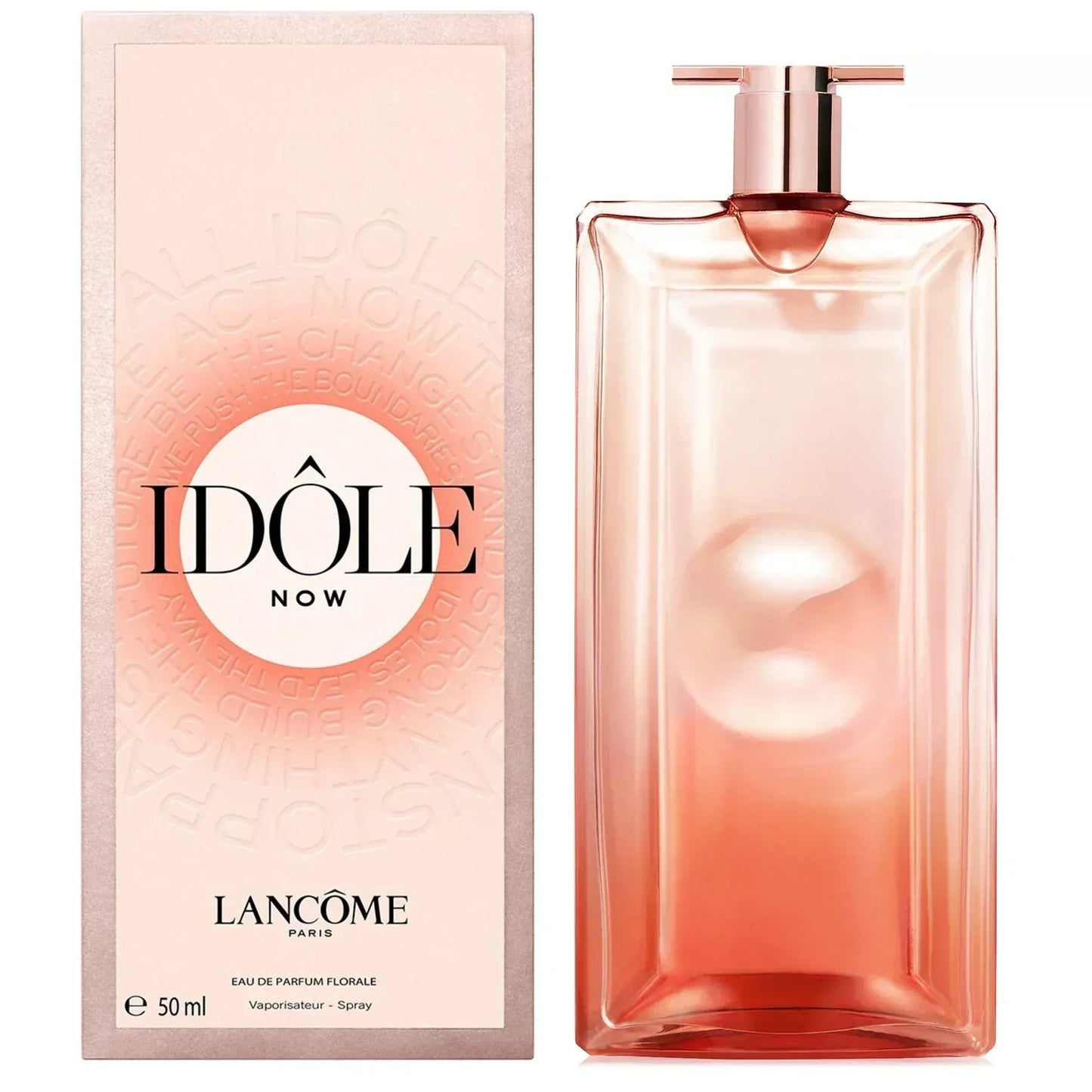 Lancome Idole Now perfume bottle and packaging on a white background